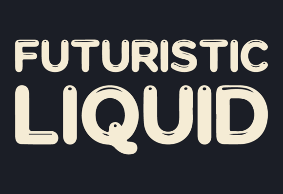 Futuristic Liquid Typography: A Modern Design Asset